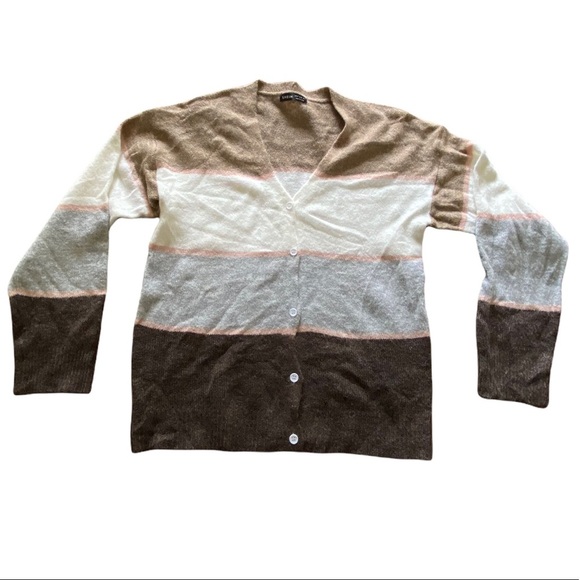 {SHEIN} Drop Shoulder Color Block Cardigan - Picture 2 of 7